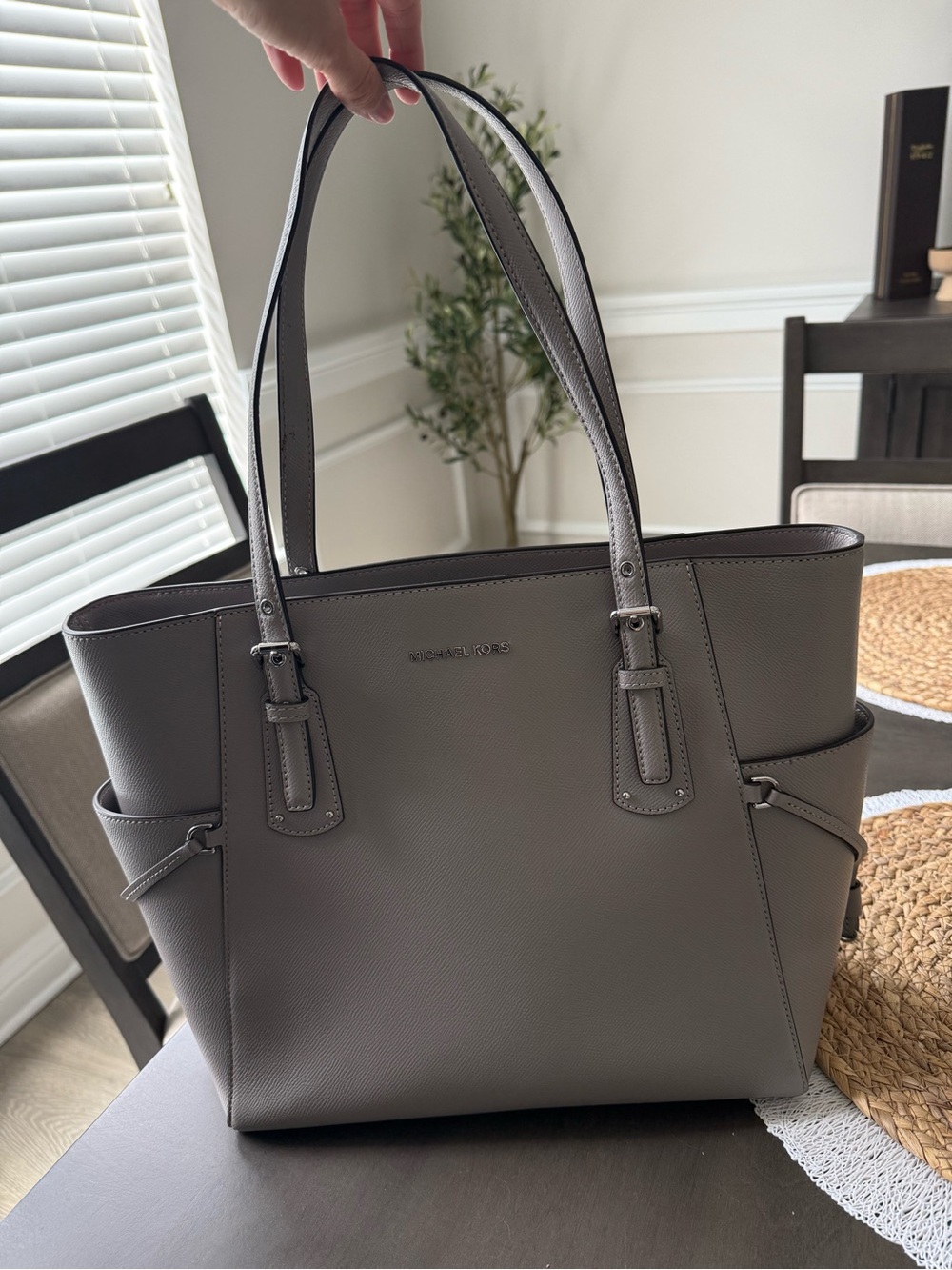 Michael Kors Dove Gray Saffiano Leather Tote